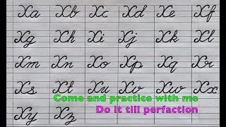 #24 | How to Connect Capital Letter 'X' with Small Alphabets 'a to z' | Cursive Handwriting Practice