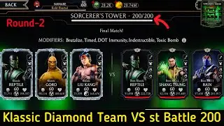 Sorcerer&rsquo;s Fatal Tower Bosses battle 200 Fights + Rewards | Klassic Diamond Team | MK Mobile