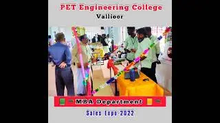 PET Engineering College//Vallioor//MBA Department//Sales Expo-2022//PGS Ananth Editz