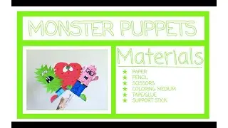 Paper Monster Puppets