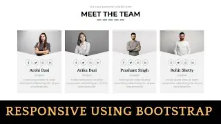 How To Make Responsive Card Design in HTML CSS & Bootstrap | Tutorial 1