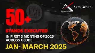 AARS Group 50+ Exhibition Stand designs Delivered Globally | First Quarter Europe | USA | India.