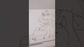Studio ghibli fanart | My Neighbor Totoro and Spirited Away mashup | #artistvlog #doodle #art