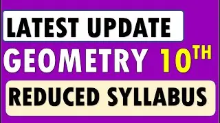 LATEST UPDATE | pdf. Reduced Syllabus | SSC Maharashtra Board | Class 10 | Geometry 2021-2022|