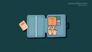 Tourism Packing Suitcase Logo Opener | Minimalist Travel Animation