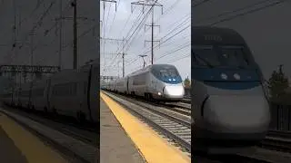 Amtrak Acela 2159 rolling through Jersey Ave with very friendly crew 11/21/2025