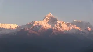 Nepal: watching Annapurna skyline from Pokhara