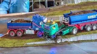RC trucks and tractors in ACTION! Big fun in 1/32 scale!