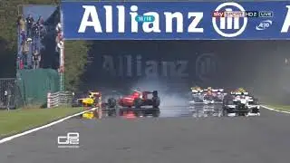 2012 GP2 Spa Race 2 - Crazy Start Crashes