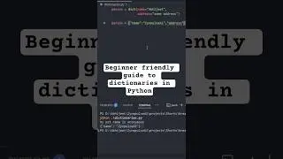 🚀 Getting Started with Dictionaries in Python | Beginner-Friendly Guide 🐍 #coding #programming