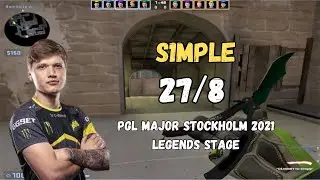 CSGO POV NAVI s1mple 27/8 vs Gambit mirage   PGL Major Stockholm 20211080P 60FPS