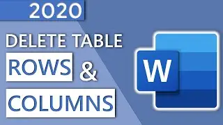 Как удалить строку или столбец таблицы в Word &mdash; за 1 МИНУТУ (HD 2020)