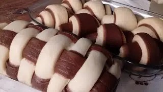 Pão xadrez e Pão mesclado com fermento de litro ou cristo