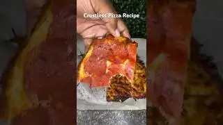 Crustless Pizza Recipe #nocarbs ￼#keto #cooking #recipe #pizza #voice #food #quickrecipe #protein