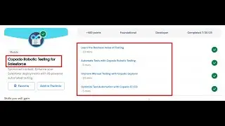 Copado Robotic Testing for Salesforce | Salesforce Trailhead