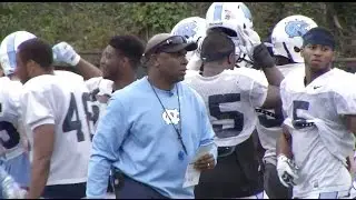 UNC Football: DB Coach Charlton Warren Mic'd Up at Spring Practice