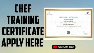 Chef Training Certificate Apply | How To Apply Chef Certificate Apply | Chef Training Certificate |
