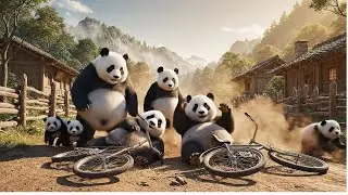The Easiest Happy Life — Panda Family in Nature