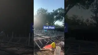 Pouring concrete today on custom home foundation in San Antonio