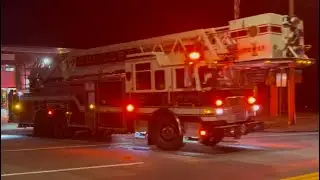 Concord, NH Fire Department Tower 1, Ambulance 1 and Car 4 Responding 