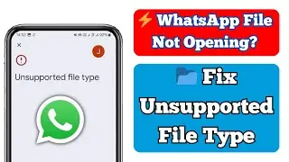 How to Fix &ldquo;Unsupported File Type&rdquo; Problem in WhatsApp (2025)