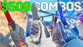 ЛУЧШИЕ комбо с перчаточным ножом в CS2 ДО 500 долларов!