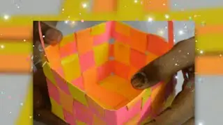 How to make basket using Papers | Paper Weaving Basket | Easy Paper Basket #shorts #DIY