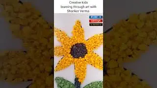 Sunflower Craft with Crumpled Paper #youtubeshorts #viral  #trending #satisfying @ShankerVerma143