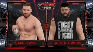 WWE 2K17 - sami zayn vs kevin owens - no disqualification match