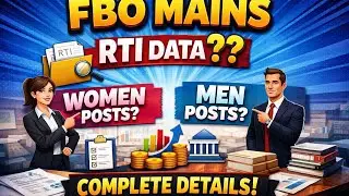 👍👍👍FBO MAINS  RTI DATA...WOMEN POSTS,MEN POSTS DIVISIONAL WISE???🎯🎯✅️✅️