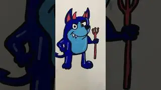 Wait for the Ending 😱 Bluey Drawing Transformation!#drawing #shorts #bluey