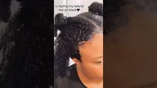 JET BLACK HAIR DYE #dyeingmyhair #jetblack #blackhair #naturalhair #shorts