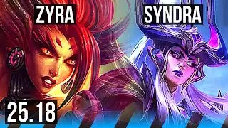 ZYRA vs SYNDRA (MID) | KR Master | 25.18
