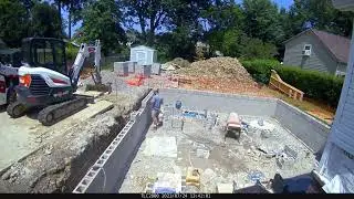 Home Addition: Pouring a Foundation in 4 minutes