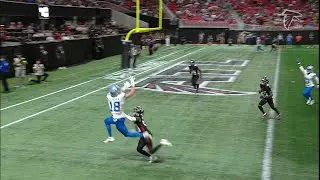 Isaac TeSlaa with the CRAZY Touchdown grab