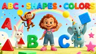 ABC, Shapes & Colors Song for Kids | Learn Alphabet, Shapes & Colors | Teana Tales