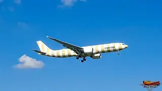 Condor Airbus A330-900 landing at O.R. Tambo International Airport (FAOR)
