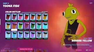 How to Unlock Toona Fish Slurp Banana Yellow Color Style - Toona Fish Bottle Location