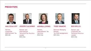 BDO International Tax Webinar &ndash; US Tax Reform