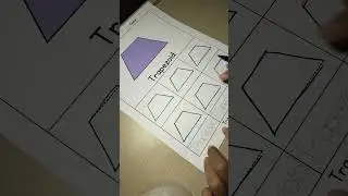 Trapezoid tracing😝 #tracingshape #kidactivity #funlearning