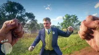 The most bizarre fight with Nigel, the Gavin's friend | RDR2