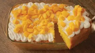 Mango Milk Cake In Kadai | Easy Mango Tres Leches Cake Recipe by Hafsas Kitchen