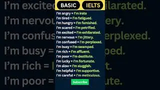 Basic vs IELTS Vocabulary | Upgrade Your English for Band 9 #ieltspreparation #englishvocabulary