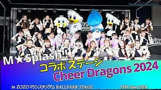 チアドラゴンズ2024  #ZOZOマリンスタジアム 遠征❢　#M☆Splash!! さんとの伝統のコラボステージ❢   #中日ドラゴンズ  #千葉ロッテマリーンズ #プロ野球チア #チアドラ