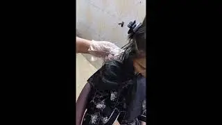 #Ash green highlights  #viral video & #shorts #glame blush beauty salon #low lights with base color
