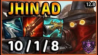 Jhin vs Xerath ADC / KR Master / Patch 12.8 / Season 12 [ 10 / 1 / 8 ] 💥