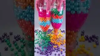 Rainbow Beads in Reverse 🧪✨ Twin Bottle ASMR Magic!