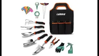 LANNIU Garden Tool Set, 27 Piece Stainless Steel Heavy Duty Gardening Tool Set - Overview