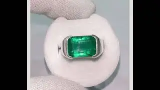 Natural Emerald Zambian Exclusive Quality (Silver Ring) Certified  