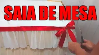 Aula 47 - Saia de mesa com papel crepom para festas - Aula 47